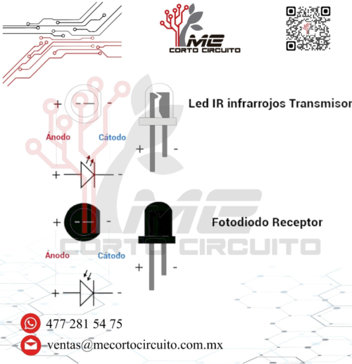 Led infrarrojo 940 nm corto circuito