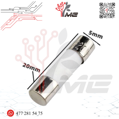 10 Fusibili Temporizzati (T) In Ceramica 5A 250VAC – Dimensioni 5x20mm Per Elettronica E Domotica