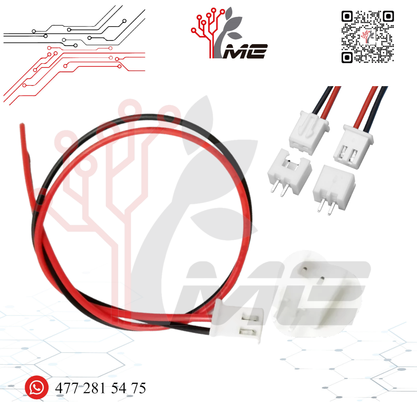 Adaptateur Molex 4 Broches Vers 2 X XH2.54 - Pour Ventilateurs PC - Lot De 2, Câble 22 AWG 13 Cm