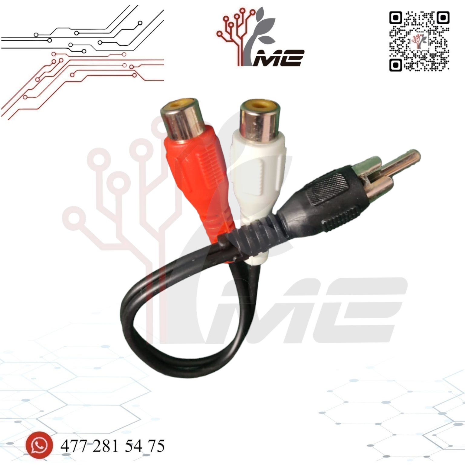 HomeTheatre Cavo A Y Per Subwoofer 2m – 1 RCA A 2 RCA, Connettori Placcati Oro, Doppia Schermatura