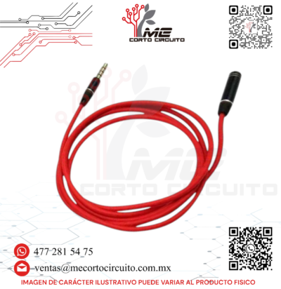 CABLE PARA AUDIO CON PLUG Y JACK 3.5