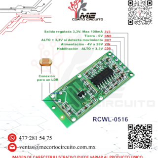 SENSOR DE CUERPO HUMANO RCWL-0516