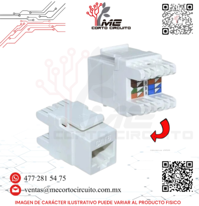 JACK PARA CABLE DE RED RJ45