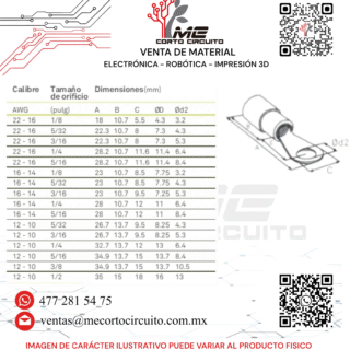 TERMINAL FASTON OJILLO CAL. 22-16 AWG