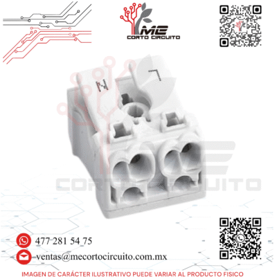 CONECTOR DE RESORTE KB18 - 2P