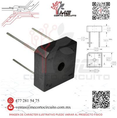 PUENTE RECTIFICADOR 10A 600V