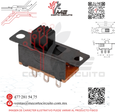SWITCH MINI DE PALANCA DESLIZABLE