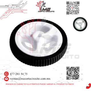 RUEDA / LLANTA DE PLASTICO ABS EJE 4MM