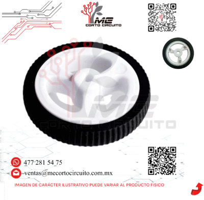 RUEDA / LLANTA DE PLASTICO ABS EJE 4MM