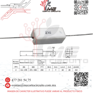 RESISTENCIA CERAMICA 2W
