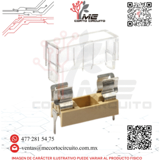 PORTAFUSIBLE CON PROTECTOR TRANSPARENTE
