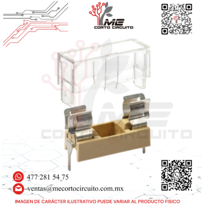 PORTAFUSIBLE CON PROTECTOR TRANSPARENTE