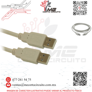 CABLE USB MACHO A MACHO 1.8 M