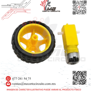 MOTORREDUCTOR CON LLANTA DE PLASTICO