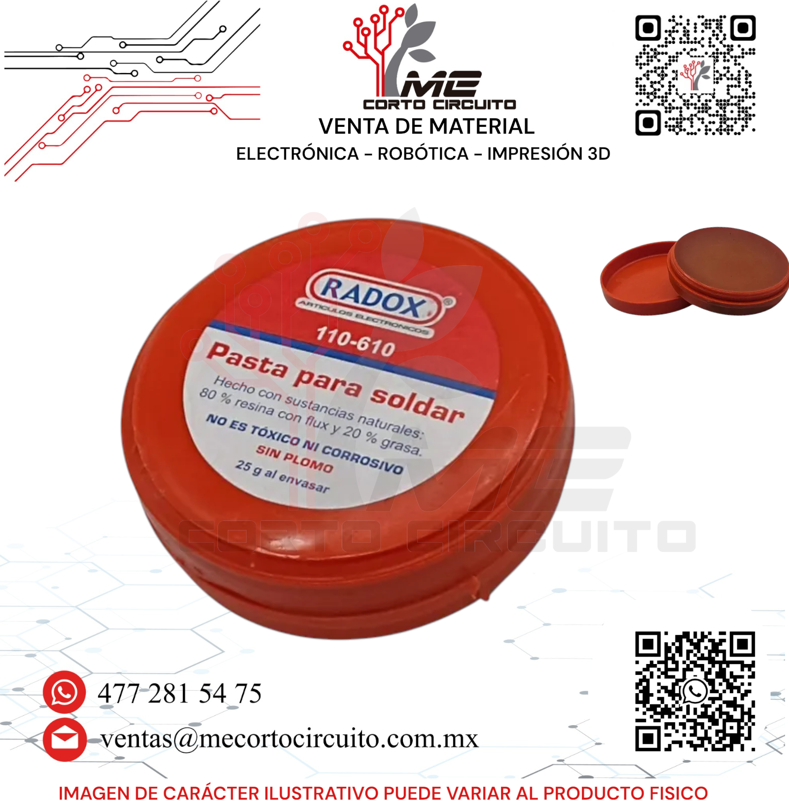 PASTA PARA SOLDAR 25 GRAMOS SIN PLOMO