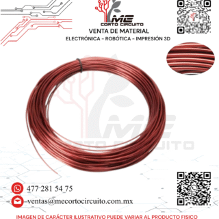 1 METRO ALAMBRE MAGNETO DE COBRE CAL.16