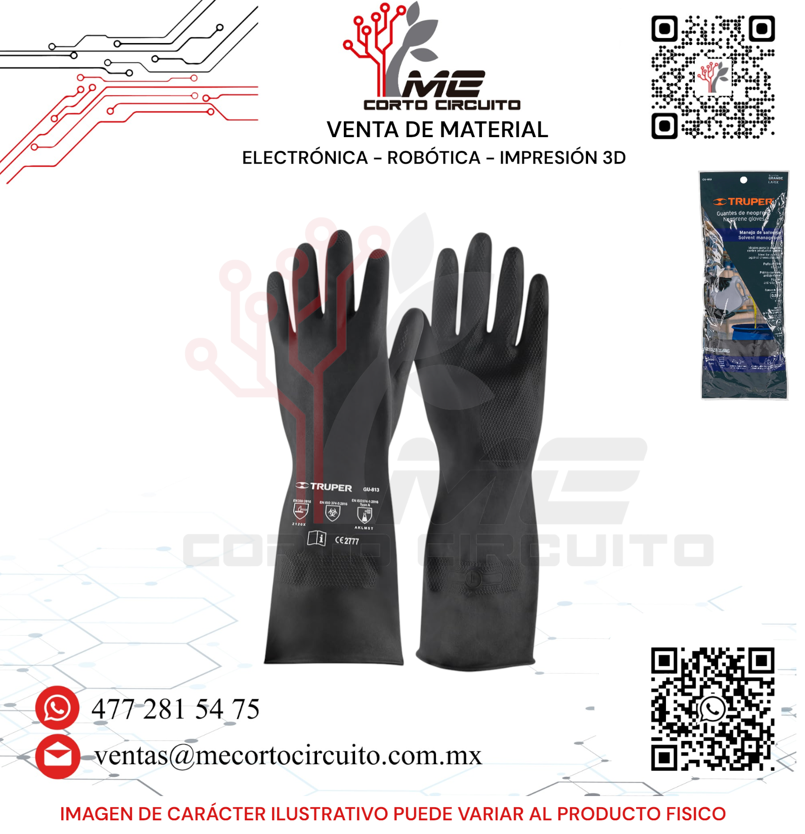 GUANTES DE NEOPRENO
