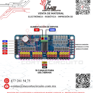 MODULO PCA9685 CONTROLADOR DE SERVOS