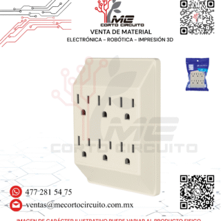 MULTICONTACTO 6 ENTRADAS ATERRIZADO